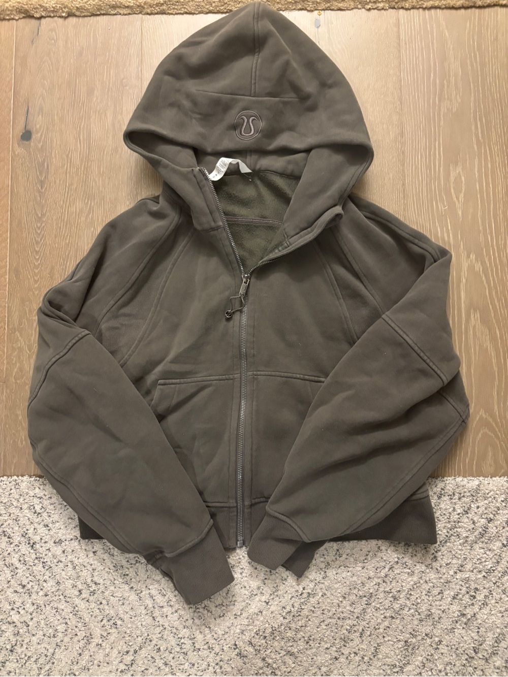 Lululemon Dark Green Scuba with Hood